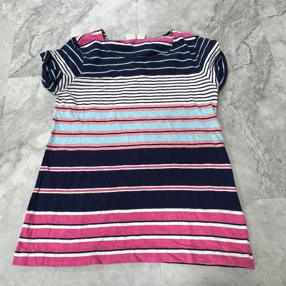 C&C California Pink and Blue Short Sleeve Tee Size Large L